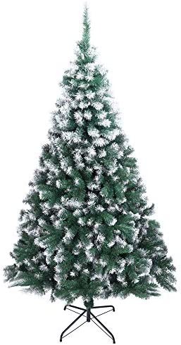 Knocbel 7ft Artificial Christmas Pine Tree with Stable Metal Stand Easy Assembly for Holiday Decoration, 870 Tips (Green)