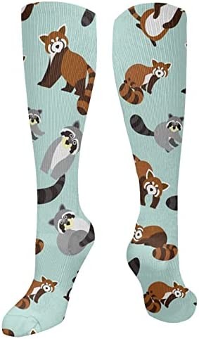 AOTOSE Compression Socks Women & Men 10-20mmhg Travel Tube Thigh High Tights Over Knee Casual Stockings