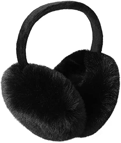 Simplicity Unisex Warm Faux Furry Winter Outdoor EarMuffs Foldable Ear Warmer
