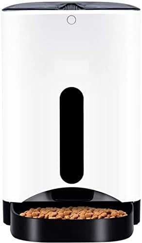 Giantex Automatic Pet Feeder Food Dispenser for Dogs, Cats, 4.3L Large Capacity, Wi-Fi Enabled App for iPhone and Android, Distribution Alarms, Portion Control, Timer Programmable, Up to 4 Meals A Day