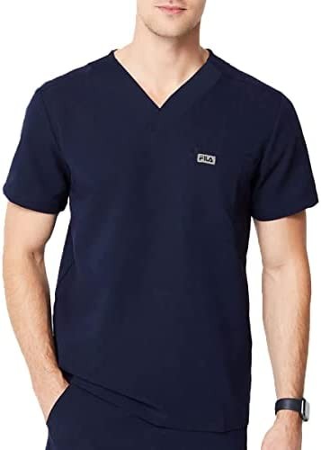 FILA Unisex Medical Scrubs Uniform V-Neck Top and Pants