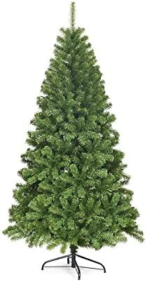 RIABXZ 6Ft Artificial Christmas Tree, Green Xmas Tree with Metal Stand, 650 Branch Tips, Easy Assembly Premium Spruce Christmas Pine Tree for Indoor Outdoor Holiday Christmas Decoration