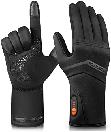 Heated Gloves Liners for Men Women Rechargeable Waterproof, Winter Gloves Liners for Arthritis Raynaud's, Thin Heated Work Gloves for Ski Golf Hiking Driving