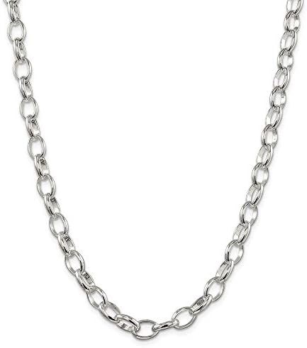 925 Sterling Silver Rolo Chain Necklace Jewelry Gifts for Women in Silver Choice of Lengths 16 18 20 24 30 36 and Variety of mm Options