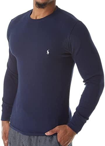 POLO RALPH LAUREN Waffle-Knit Long Sleeve Crew Shirt (PWLCFR) 2XL/Cruise Navy