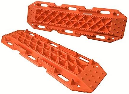 Maxsa 20333 Heavy-Duty Escaper Buddy Traction Mats for Off-Road Mud, Sand, & Snow Vehicle Extraction and Recovery, Bendable, Unbreakable, Orange, 2 Pack