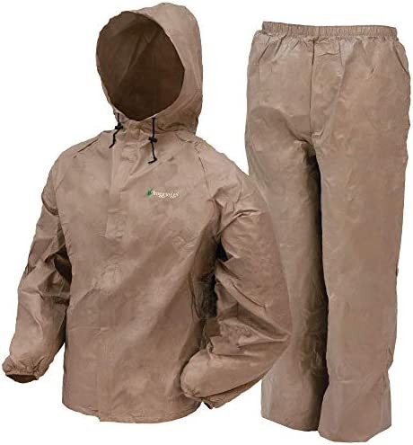 FROGG TOGGS Men's Standard Ultra-lite2 Waterproof Breathable Rain Suit, Khaki, Medium