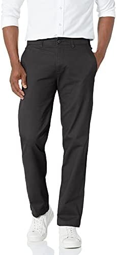 Haggar Men's Comfort Straight Fit Flat Front Flex Khaki & Chino Pants