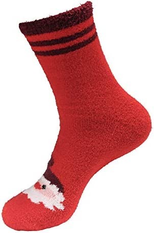 Women's Super Soft Cute Fuzzy Cozy Warm Animal Face Indoor Outdoor Cabin Crew Home Socks