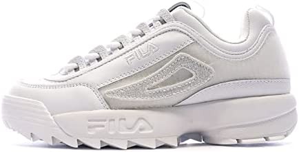 Fila Women's Disruptor II Patches White/White (5FM00538 100) - 6.5