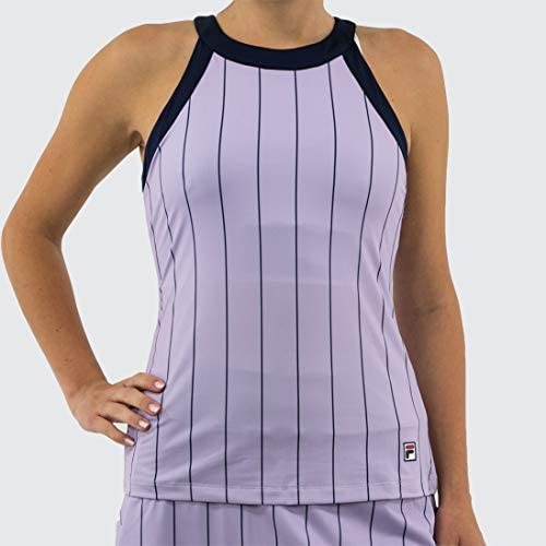 Fila Heritage Halter Tank - Pastel Lilac/Navy