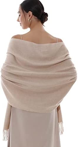 RIIQIICHY Winter Scarfs for Women Pashmina Shawls Wraps for Evening Dresses Large Warm Soft Scarves