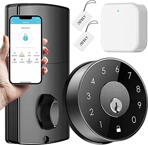 Wi-Fi Smart Lock,Door Lock,Smart Lock Front Door,Keyless Entry Door Lock,Smart Deadbolt,Smart Door Lock,Deadbolt Lock,Digital Door Lock,Keypad Deadbolt Lock,Smart Lock Deadbolt (Powered by Sifely)