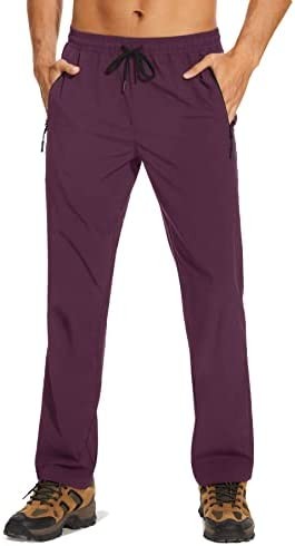 TACVASEN Mens Hiking Pants Lightweight Quick Dry Stretch Joggers for Running Workout Casual
