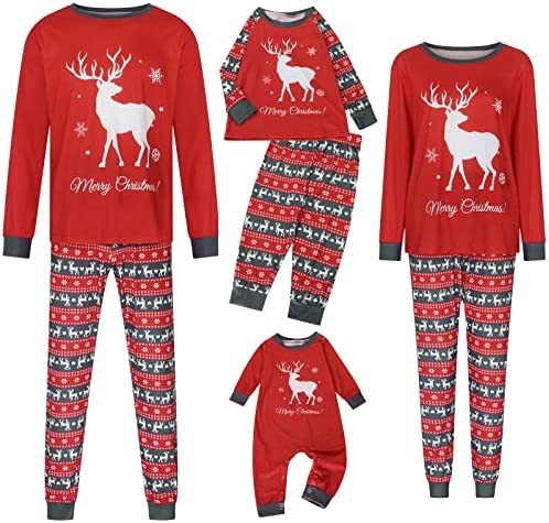 Christmas Pajamas for Family Funny Classic Xmas Theme Pattern Family Christmas Pjs Matching Sets Family Sleepwear Outfits