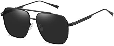 JFXQDR Retro Oversized Square Polarized Sunglasses for Women Men, Large Aviator Sun Glasses, Vintage Big UV400 Shades RFS5201