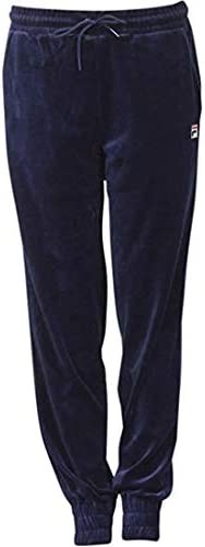Fila Women's Jodi Velour Jogger Pants (L, Navy)