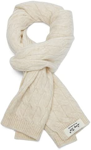 Liny Xin Women 100% Merino Wool Super Soft Warm Scarf (Beige)