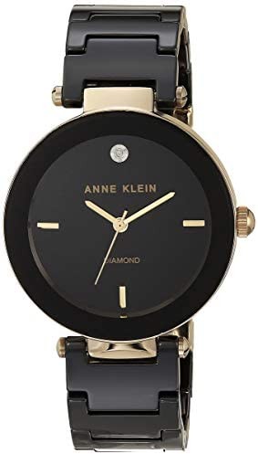Anne Klein Women's Genuine Diamond Dial Ceramic Bracelet Watch