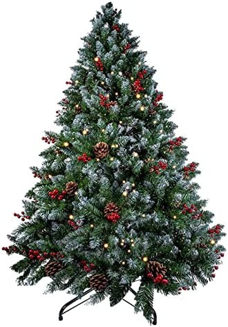 7ft Artificial Christmas Tree for Home, Office, Holiday, Party Decoration, Xmas Pine Tree with Solid Metal Stand, Easy Assembly, Green