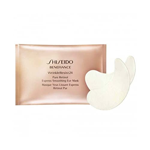 Shiseido Benefiance WrinkleResist24 Pure Retinol Express Smoothing Anti-Aging Eye Mask, 12 Counts of 2 Eye Masks